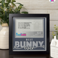 Best Bunny Ever - Crafted Memoirs Photo Frame By Printhaws Creations, Matte Black Frame In Moonstone Gray, Midnight Joy Theme (Dark, Radiant), 8x8 Frame Holds (4R) Photo -  For Your Pets