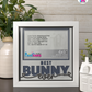 Best Bunny Ever - Crafted Memoirs Photo Frame By Printhaws Creations, Matte White Frame In Moonstone Gray, Midnight Joy Theme (Dark, Radiant), 8x8 Frame Holds (4R) Photo -  For Your Pets