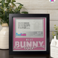 Best Bunny Ever - Crafted Memoirs Photo Frame By Printhaws Creations, Matte Black Frame In Quartz Pink, Midnight Joy Theme (Dark, Radiant), 8x8 Frame Holds (4R) Photo -  For Your Pets