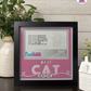Best Cat Ever - Crafted Memoirs Photo Frame By Printhaws Creations, Matte Black Frame In Quartz Pink, Midnight Joy Theme (Dark, Radiant), 8x8 Frame Holds (4R) Photo -  For Your Pets