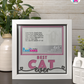Best Cat Ever - Crafted Memoirs Photo Frame By Printhaws Creations, Matte White Frame In Quartz Pink, Midnight Joy Theme (Dark, Radiant), 8x8 Frame Holds (4R) Photo -  For Your Pets