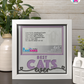 Best Cats Ever - Crafted Memoirs Photo Frame By Printhaws Creations, Matte White Frame In Amethyst Purple, Sunbeam Bliss Theme (Light, Radiant), 8x8 Frame Holds (4R) Photo -  For Your Pets