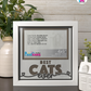 Best Cats Ever - Crafted Memoirs Photo Frame By Printhaws Creations, Matte White Frame In Boulder Brown, Midnight Joy Theme (Dark, Radiant), 8x8 Frame Holds (4R) Photo -  For Your Pets