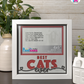Best Cats Ever - Crafted Memoirs Photo Frame By Printhaws Creations, Matte White Frame In Garnet Red, Midnight Joy Theme (Dark, Radiant), 8x8 Frame Holds (4R) Photo -  For Your Pets