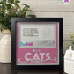 Best Cats Ever - Crafted Memoirs Photo Frame By Printhaws Creations, Matte Black Frame In Quartz Pink, Midnight Joy Theme (Dark, Radiant), 8x8 Frame Holds (4R) Photo -  For Your Pets
