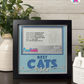 Best Cats Ever - Crafted Memoirs Photo Frame By Printhaws Creations, Matte Black Frame In Sapphire Blue, Sunbeam Bliss Theme (Light, Radiant), 8x8 Frame Holds (4R) Photo -  For Your Pets