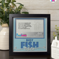 Best Fish Ever - Crafted Memoirs Photo Frame By Printhaws Creations, Matte Black Frame In Sapphire Blue, Sunbeam Bliss Theme (Light, Radiant), 8x8 Frame Holds (4R) Photo -  For Your Pets