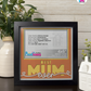Best Mum Ever - Crafted Memoirs Photo Frame By Printhaws Creations, Matte Black Frame, In A Refined Range Of Colors, 8x8 Frame Holds (4R) Photo - For Mom