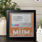 Best Mum Ever - Crafted Memoirs Photo Frame By Printhaws Creations, Matte Black Frame, In A Refined Range Of Colors, 8x8 Frame Holds (4R) Photo - For Mom