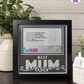 Best Mum Ever - Crafted Memoirs Photo Frame By Printhaws Creations, Matte Black Frame, In A Refined Range Of Colors, 8x8 Frame Holds (4R) Photo - For Mom