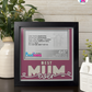 Best Mum Ever - Crafted Memoirs Photo Frame By Printhaws Creations, Matte Black Frame, In A Refined Range Of Colors, 8x8 Frame Holds (4R) Photo - For Mom