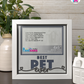 Best Pet Ever - Crafted Memoirs Photo Frame By Printhaws Creations, Matte White Frame In Moonstone Gray, Midnight Joy Theme (Dark, Radiant), 8x8 Frame Holds (4R) Photo -  For Your Pets