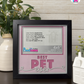 Best Pet Ever - Crafted Memoirs Photo Frame By Printhaws Creations, Matte Black Frame In Quartz Pink, Sunbeam Bliss Theme (Light, Radiant), 8x8 Frame Holds (4R) Photo -  For Your Pets