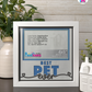Best Pet Ever - Crafted Memoirs Photo Frame By Printhaws Creations, Matte White Frame In Sapphire Blue, Midnight Joy Theme (Dark, Radiant), 8x8 Frame Holds (4R) Photo -  For Your Pets