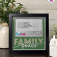 Family Goals - Crafted Memoirs Photo Frame By Printhaws Creations, Matte Black Frame In Emerald Green, Nightfall Affection Theme (Dark, Timeless), 8x8 Frame Holds (4R) Photo -  For Family Moments Together
