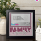 Family Goals - Crafted Memoirs Photo Frame By Printhaws Creations, Matte Black Frame In Quartz Pink, Morning Harmony Theme (Light, Timeless), 8x8 Frame Holds (4R) Photo -  For Family Moments Together