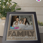 Family Is Everything - Crafted Memoirs Photo Frame By Printhaws Creations, Reclined View Of Matte Black Frame In Boulder Brown, Morning Harmony Theme (Light, Timeless), 8x8 Frame Holds (4R) Photo -  For Family Moments Together