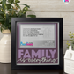 Family Is Everything - Crafted Memoirs Photo Frame By Printhaws Creations, Matte Black Frame In Amethyst Purple, Nightfall Affection Theme (Dark, Timeless), 8x8 Frame Holds (4R) Photo -  For Family Moments Together