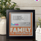 Family Is Everything - Crafted Memoirs Photo Frame By Printhaws Creations, Matte Black Frame In Citrine Orange, Heirloom Glory Theme (Vintage, Timeless), 8x8 Frame Holds (4R) Photo -  For Family Moments Together