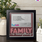 Family Is Everything - Crafted Memoirs Photo Frame By Printhaws Creations, Matte Black Frame In Garnet Red, Nightfall Affection Theme (Dark, Timeless), 8x8 Frame Holds (4R) Photo -  For Family Moments Together