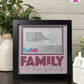 Family Is Everything - Crafted Memoirs Photo Frame By Printhaws Creations, Matte Black Frame In Quartz Pink, Morning Harmony Theme (Light, Timeless), 8x8 Frame Holds (4R) Photo -  For Family Moments Together