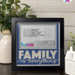 Family Is Everything - Crafted Memoirs Photo Frame By Printhaws Creations, Matte Black Frame In Sapphire Blue, Heirloom Glory Theme (Vintage, Timeless), 8x8 Frame Holds (4R) Photo -  For Family Moments Together