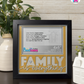 Family Is Everything - Crafted Memoirs Photo Frame By Printhaws Creations, Matte Black Frame In Topaz Yellow, Heirloom Glory Theme (Vintage, Timeless), 8x8 Frame Holds (4R) Photo -  For Family Moments Together