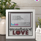 Generations Of Love - Crafted Memoirs Photo Frame By Printhaws Creations, Matte White Frame In Garnet Red, Nightfall Affection Theme (Dark, Timeless), 8x8 Frame Holds (4R) Photo -  For Family Moments Together