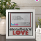 Generations Of Love - Crafted Memoirs Photo Frame By Printhaws Creations, Matte White Frame In Garnet Red, Morning Harmony Theme (Light, Timeless), 8x8 Frame Holds (4R) Photo -  For Family Moments Together
