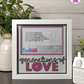 Generations Of Love - Crafted Memoirs Photo Frame By Printhaws Creations, Matte White Frame In Quartz Pink, Nightfall Affection Theme (Dark, Timeless), 8x8 Frame Holds (4R) Photo -  For Family Moments Together