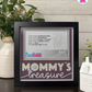 Mommy's Treasure - Crafted Memoirs Photo Frame By Printhaws Creations, Matte Black Frame, In A Refined Range Of Colors, 8x8 Frame Holds (4R) Photo - For Mom