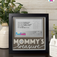 Mommy's Treasure - Crafted Memoirs Photo Frame By Printhaws Creations, Matte Black Frame, In A Refined Range Of Colors, 8x8 Frame Holds (4R) Photo - For Mom