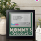 Mommy's Treasure - Crafted Memoirs Photo Frame By Printhaws Creations, Matte Black Frame, In A Refined Range Of Colors, 8x8 Frame Holds (4R) Photo - For Mom