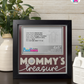 Mommy's Treasure - Crafted Memoirs Photo Frame By Printhaws Creations, Matte Black Frame, In A Refined Range Of Colors, 8x8 Frame Holds (4R) Photo - For Mom