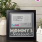 Mommy's Treasure - Crafted Memoirs Photo Frame By Printhaws Creations, Matte Black Frame, In A Refined Range Of Colors, 8x8 Frame Holds (4R) Photo - For Mom
