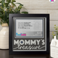 Mommy's Treasure - Crafted Memoirs Photo Frame By Printhaws Creations, Matte Black Frame, In A Refined Range Of Colors, 8x8 Frame Holds (4R) Photo - For Mom