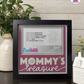 Mommy's Treasure - Crafted Memoirs Photo Frame By Printhaws Creations, Matte Black Frame, In A Refined Range Of Colors, 8x8 Frame Holds (4R) Photo - For Mom