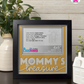Mommy's Treasure - Crafted Memoirs Photo Frame By Printhaws Creations, Matte Black Frame, In A Refined Range Of Colors, 8x8 Frame Holds (4R) Photo - For Mom