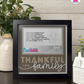 Thankful For Family - Crafted Memoirs Photo Frame By Printhaws Creations, Matte Black Frame In Boulder Brown, Nightfall Affection Theme (Dark, Timeless), 8x8 Frame Holds (4R) Photo -  For Family Moments Together