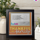 Thankful For Family - Crafted Memoirs Photo Frame By Printhaws Creations, Matte Black Frame In Citrine Orange, Nightfall Affection Theme (Dark, Timeless), 8x8 Frame Holds (4R) Photo -  For Family Moments Together