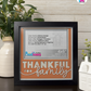 Thankful For Family - Crafted Memoirs Photo Frame By Printhaws Creations, Matte Black Frame In Citrine Orange, Heirloom Glory Theme (Vintage, Timeless), 8x8 Frame Holds (4R) Photo -  For Family Moments Together