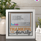 Thankful For Family - Crafted Memoirs Photo Frame By Printhaws Creations, Matte White Frame In Citrine Orange, Morning Harmony Theme (Light, Timeless), 8x8 Frame Holds (4R) Photo -  For Family Moments Together