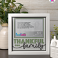 Thankful For Family - Crafted Memoirs Photo Frame By Printhaws Creations, Matte White Frame In Emerald Green, Morning Harmony Theme (Light, Timeless), 8x8 Frame Holds (4R) Photo -  For Family Moments Together
