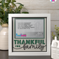 Thankful For Family - Crafted Memoirs Photo Frame By Printhaws Creations, Matte White Frame In Emerald Green, Heirloom Glory Theme (Vintage, Timeless), 8x8 Frame Holds (4R) Photo -  For Family Moments Together