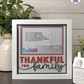 Thankful For Family - Crafted Memoirs Photo Frame By Printhaws Creations, Matte White Frame In Garnet Red, Morning Harmony Theme (Light, Timeless), 8x8 Frame Holds (4R) Photo -  For Family Moments Together