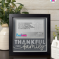Thankful For Family - Crafted Memoirs Photo Frame By Printhaws Creations, Matte Black Frame In Moonstone Gray, Nightfall Affection Theme (Dark, Timeless), 8x8 Frame Holds (4R) Photo -  For Family Moments Together