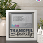 Thankful For Family - Crafted Memoirs Photo Frame By Printhaws Creations, Matte White Frame In Moonstone Gray, Heirloom Glory Theme (Vintage, Timeless), 8x8 Frame Holds (4R) Photo -  For Family Moments Together