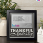 Thankful For Family - Crafted Memoirs Photo Frame By Printhaws Creations, Matte Black Frame In Obsidian Black, Nightfall Affection Theme (Dark, Timeless), 8x8 Frame Holds (4R) Photo -  For Family Moments Together