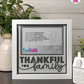 Thankful For Family - Crafted Memoirs Photo Frame By Printhaws Creations, Matte White Frame In Obsidian Black, Nightfall Affection Theme (Dark, Timeless), 8x8 Frame Holds (4R) Photo -  For Family Moments Together