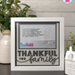 Thankful For Family - Crafted Memoirs Photo Frame By Printhaws Creations, Matte White Frame In Obsidian Black, Heirloom Glory Theme (Vintage, Timeless), 8x8 Frame Holds (4R) Photo -  For Family Moments Together